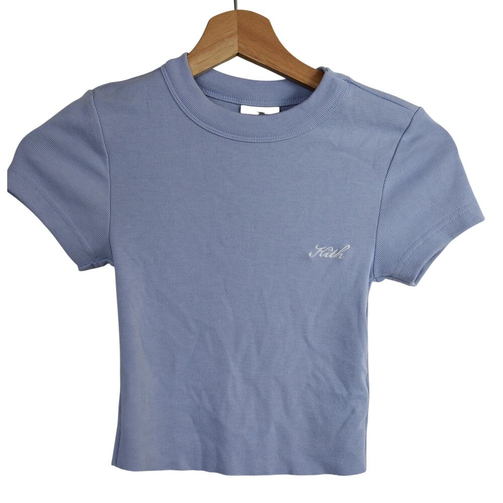 Kith Women Mulberry Blue Crop Tee size XS